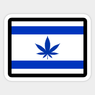 Israeli weed flag Sticker